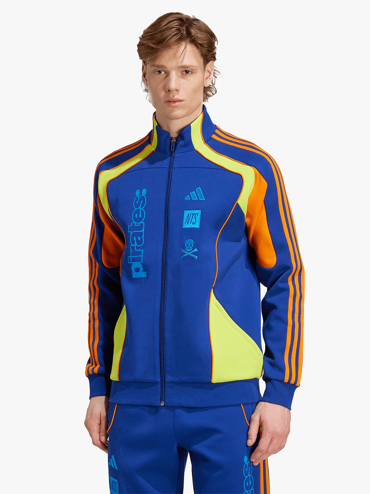 adidas Men's Orlando Pirates NTS UBP Full-Zip Navy Orange Track Jacket