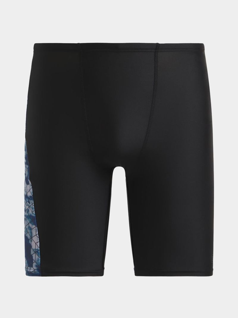 Men's Performance Panel Swim Jammer with Geometric Print, Quick-Dry, Comfortable Fit