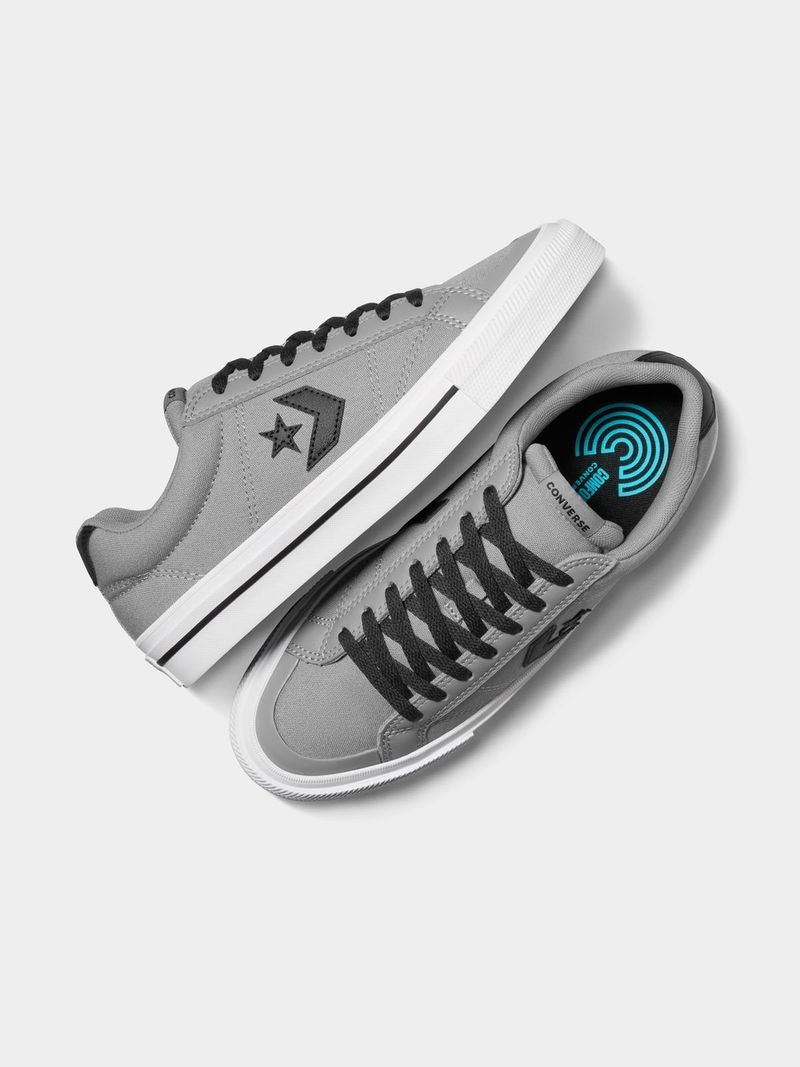 Converse Men's Sport Casual Grey Suede Canvas Lifestyle Sneakers