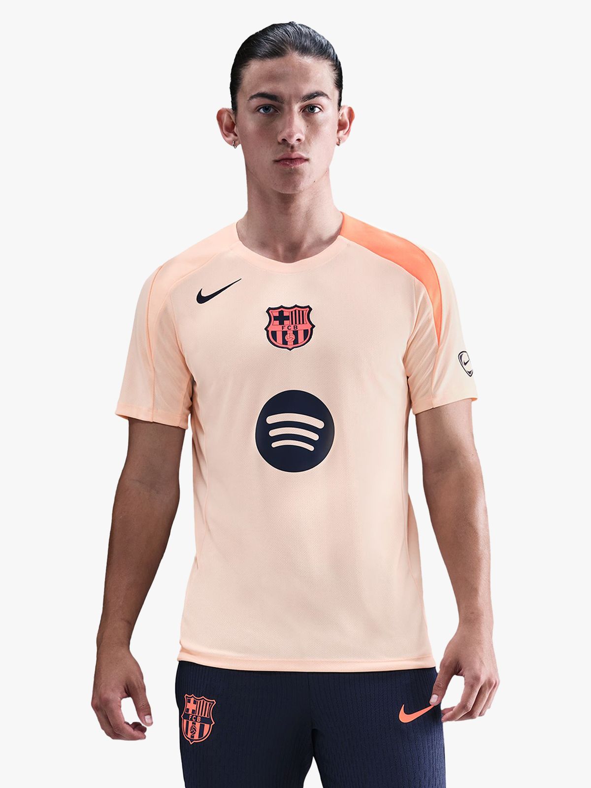 Nike Men's Barcelona Dri-Fit Strike Third Mango Soccer Tee