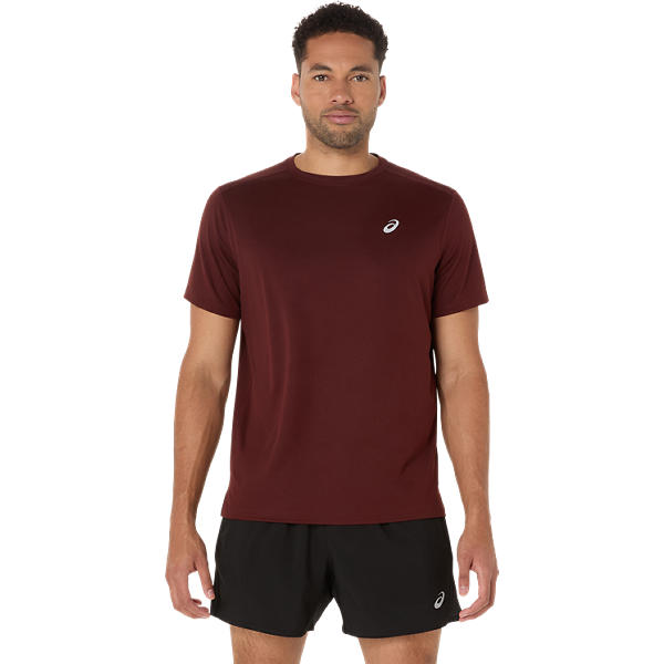 Asics Core SS Top Dark Red Planet