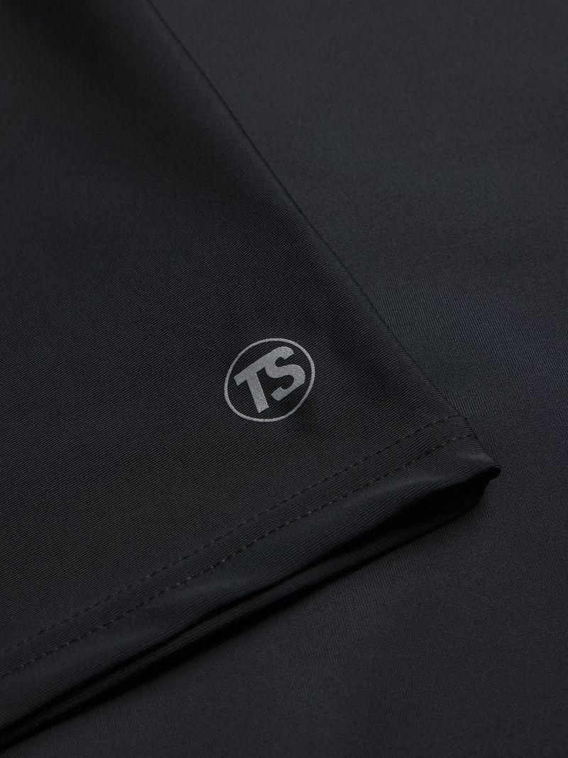 TS Men's Grey Black Short Sleeve Rash Vest – UV Protection Water Sports