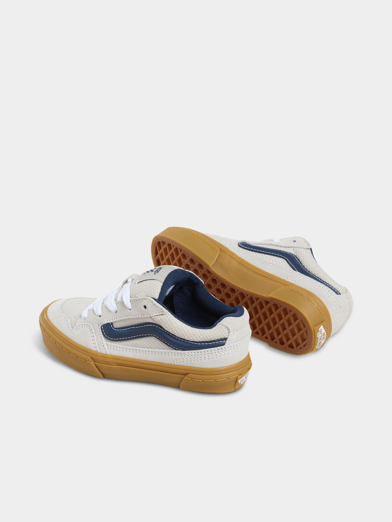 Vans Kids Caldrone Beige Navy Gum Sneakers: Stylish, Durable, Comfortable Footwear
