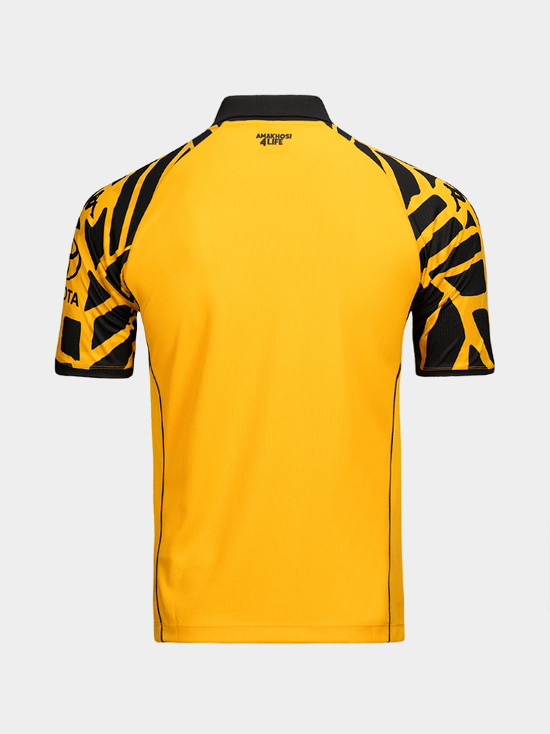 Kappa Youth Kaizer Chiefs Home Yellow Soccer Jersey - Kombat Performance Fit