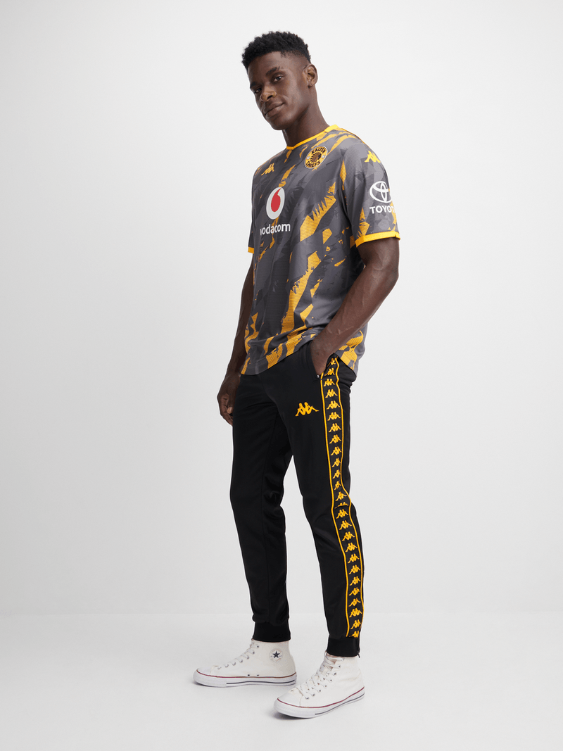 Kappa Men's Kaizer Chiefs Away 25/26 Grey Kombat Performance Stadium Jersey