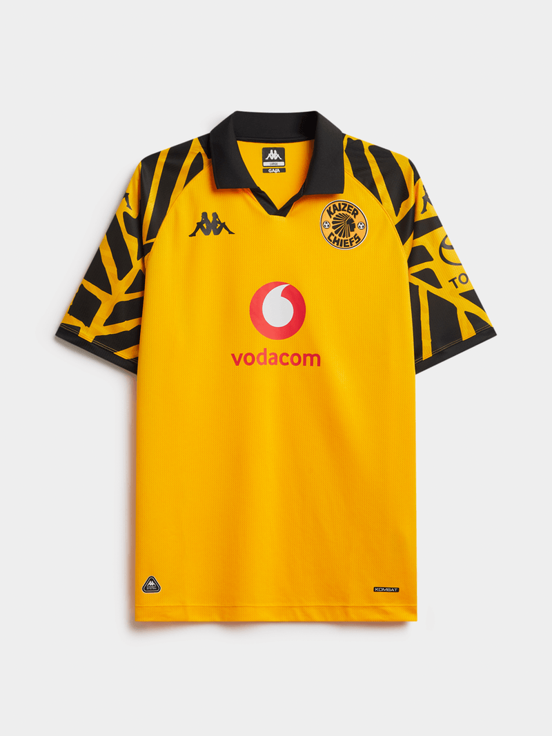 Kappa Men's Kaizer Chiefs Home 25/26 Yellow Stadium Soccer Jersey