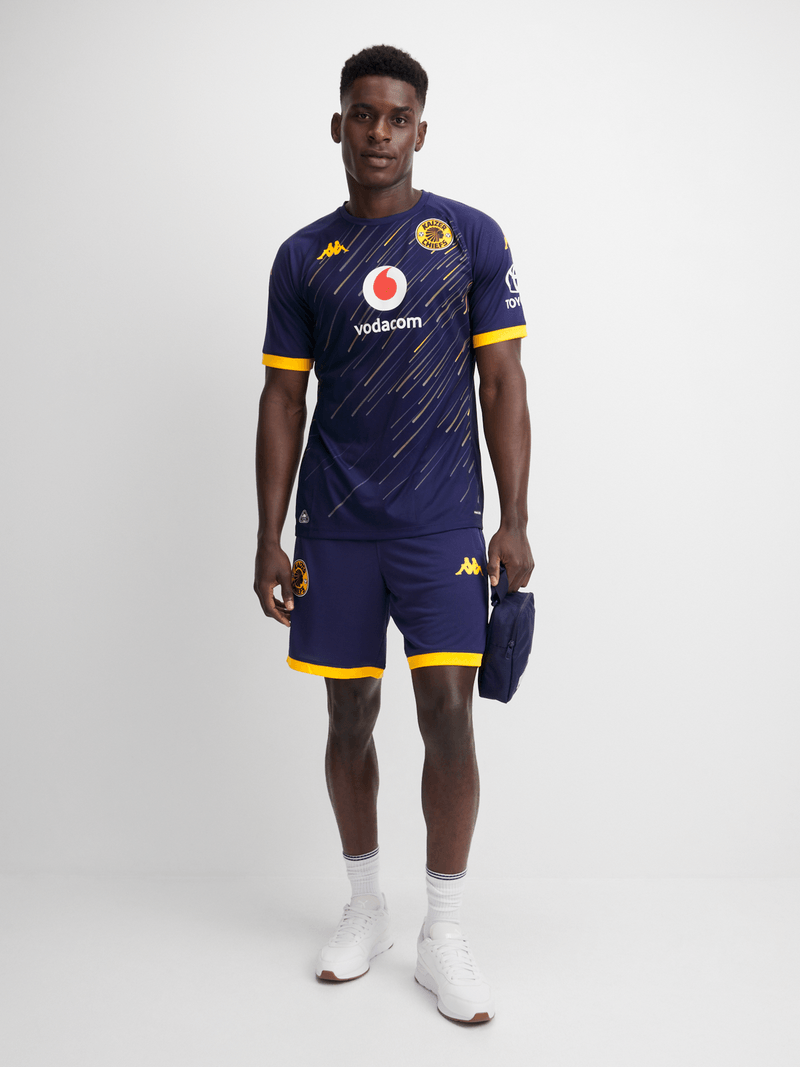 Kappa Men's Kaizer Chiefs Technical Warm Up 25/26 Blue/Yellow Soccer Jersey