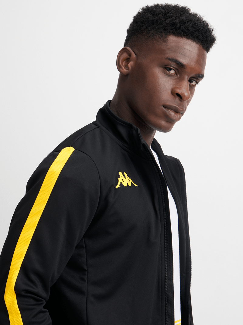 Kappa Men's Kaizer Chiefs Salcito Black Tracksuit - Comfortable Fan Sportswear Set