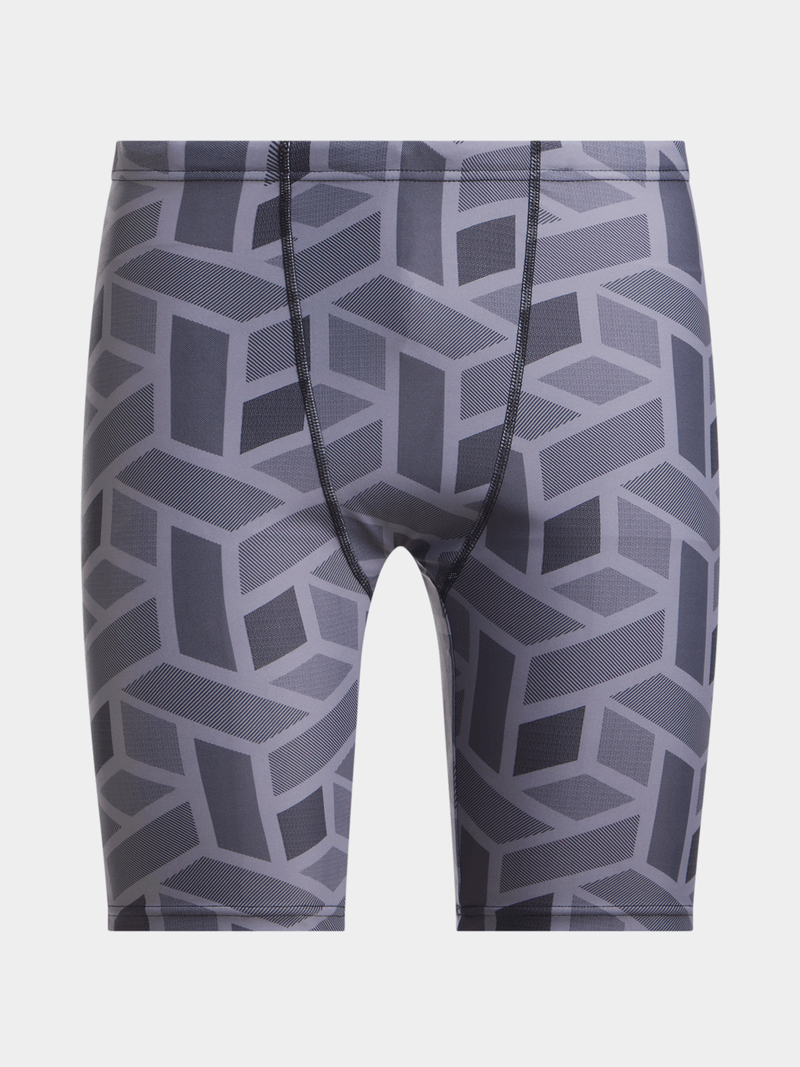 TS KB Men's All Over Print Grey Performance Swim Jammer Durable