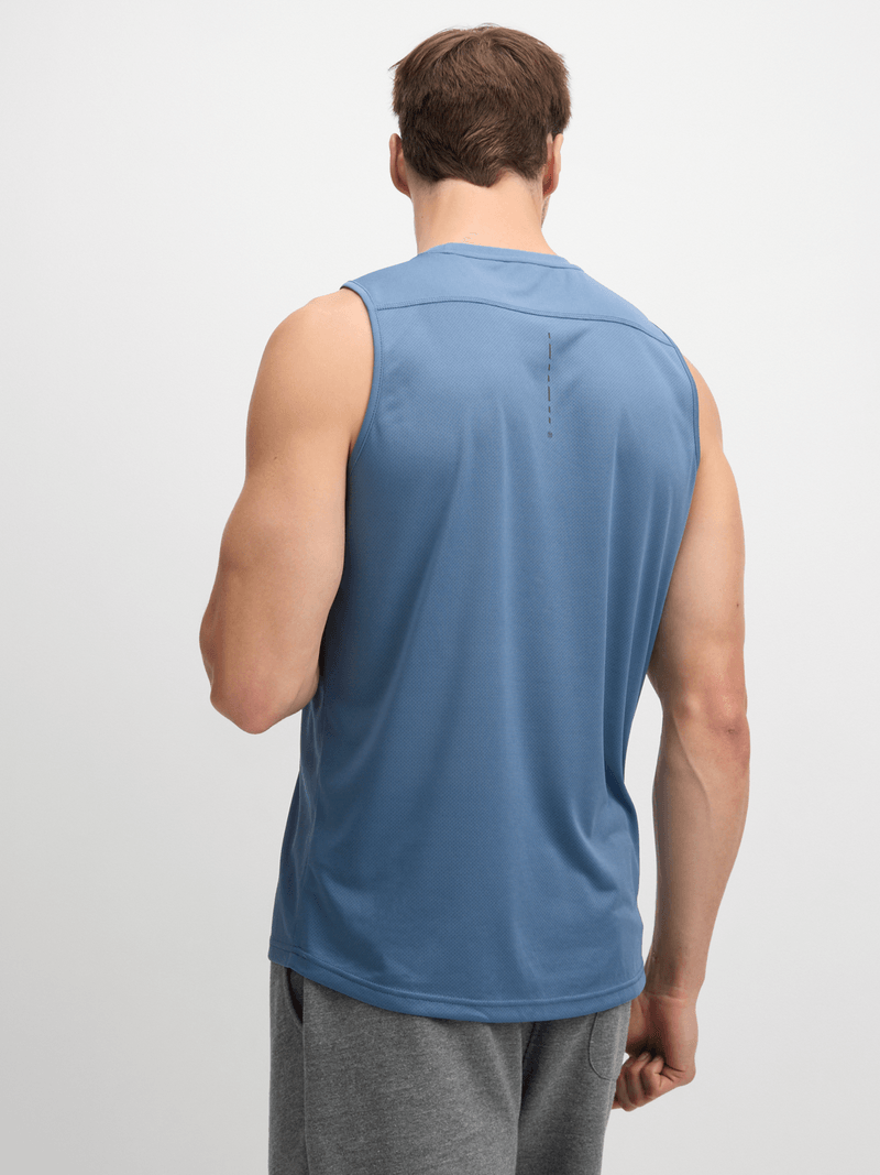 TS Men's Performance Periwinkle Musclehugger Vest - Athletic Fit, Quick-Dry Fabric