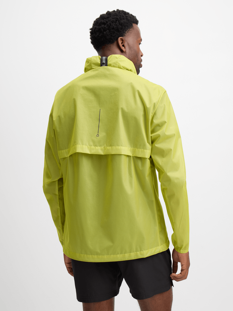 TS Men's Summit Marathon Ultralight Lime Running Jacket: Vented, Water-Resistant, Wind-Blocking