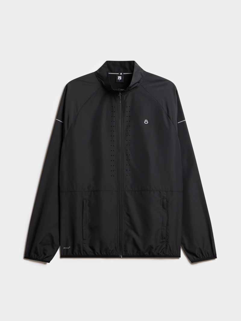 TS Men's Summit Race Day Black Performance Jacket - Lightweight, Quick Dry, Reflective