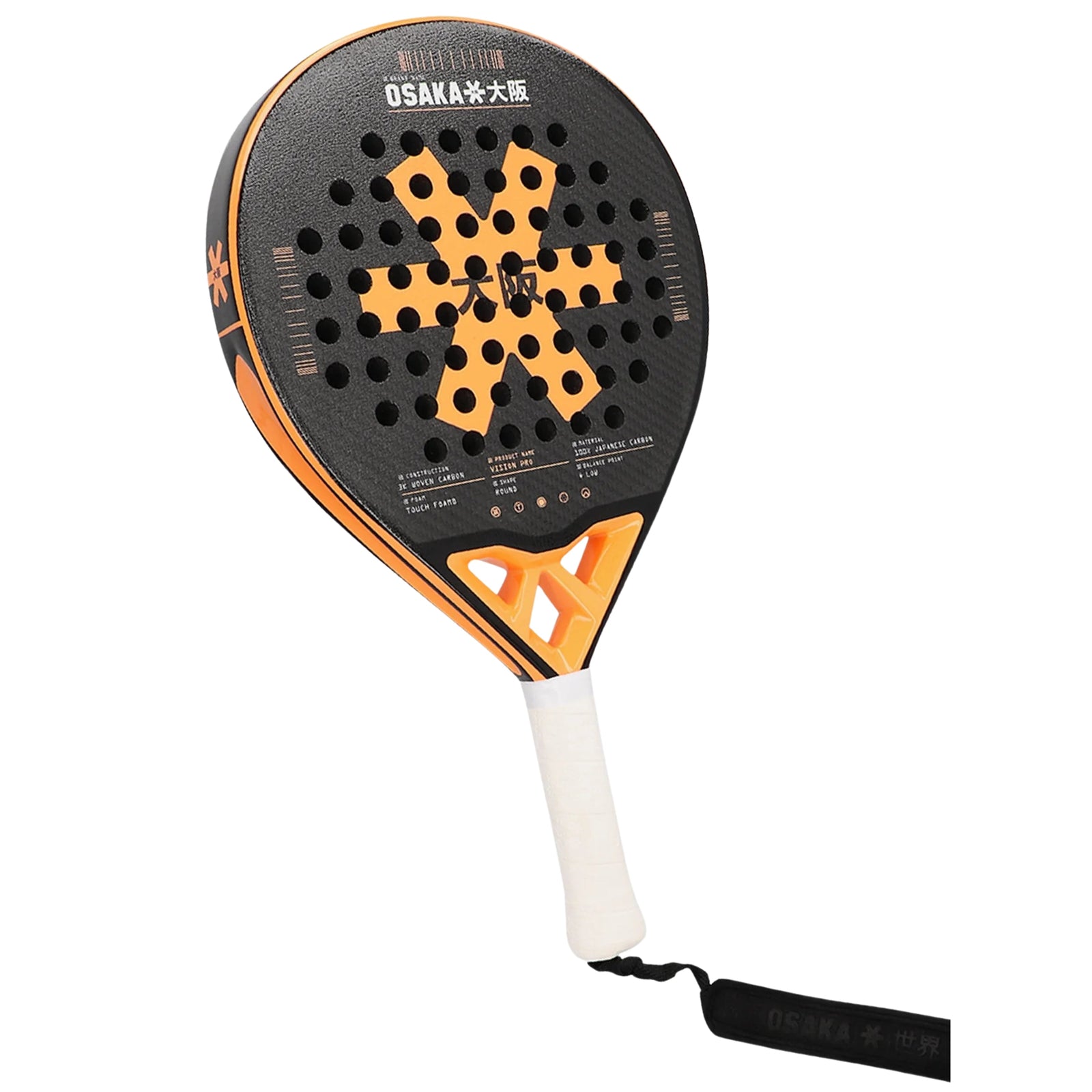 Osaka Vision Pro Control Padel Racket - Orange - Cover