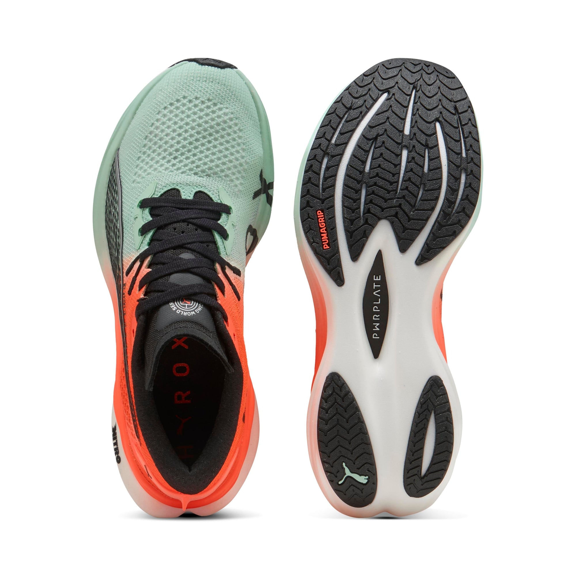 Puma Deviate NITRO 3 HYROX AH25 Mint Melt-Glowing Red Women