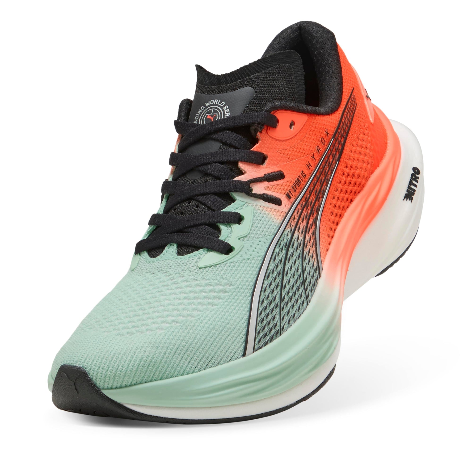 Puma Deviate NITRO 3 HYROX AH25 Mint Melt-Glowing Red Women