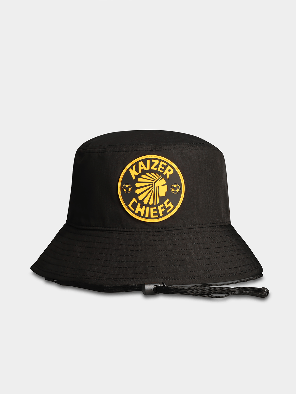 Official Kappa Kaizer Chiefs Kano Black Yellow Adjustable Fan Bucket Hat