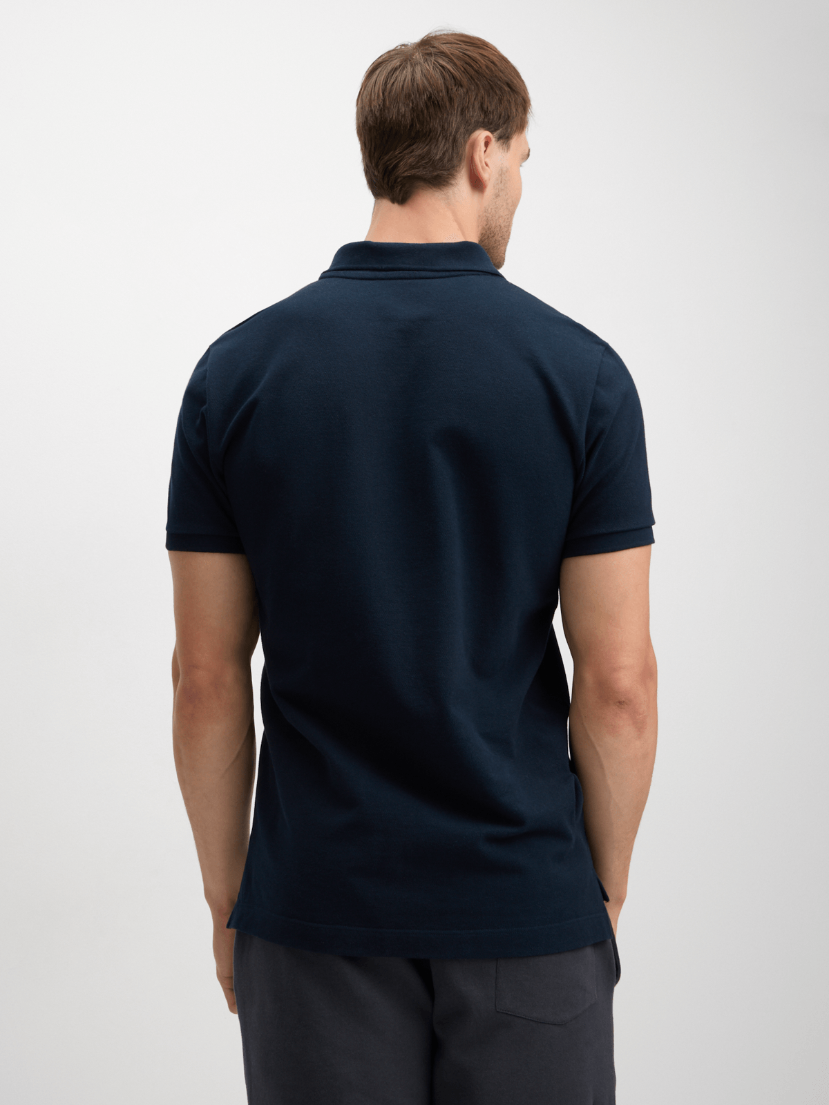 Men's Navy Pique Cotton Polo Shirt – Comfortable Everyday Golfer Top