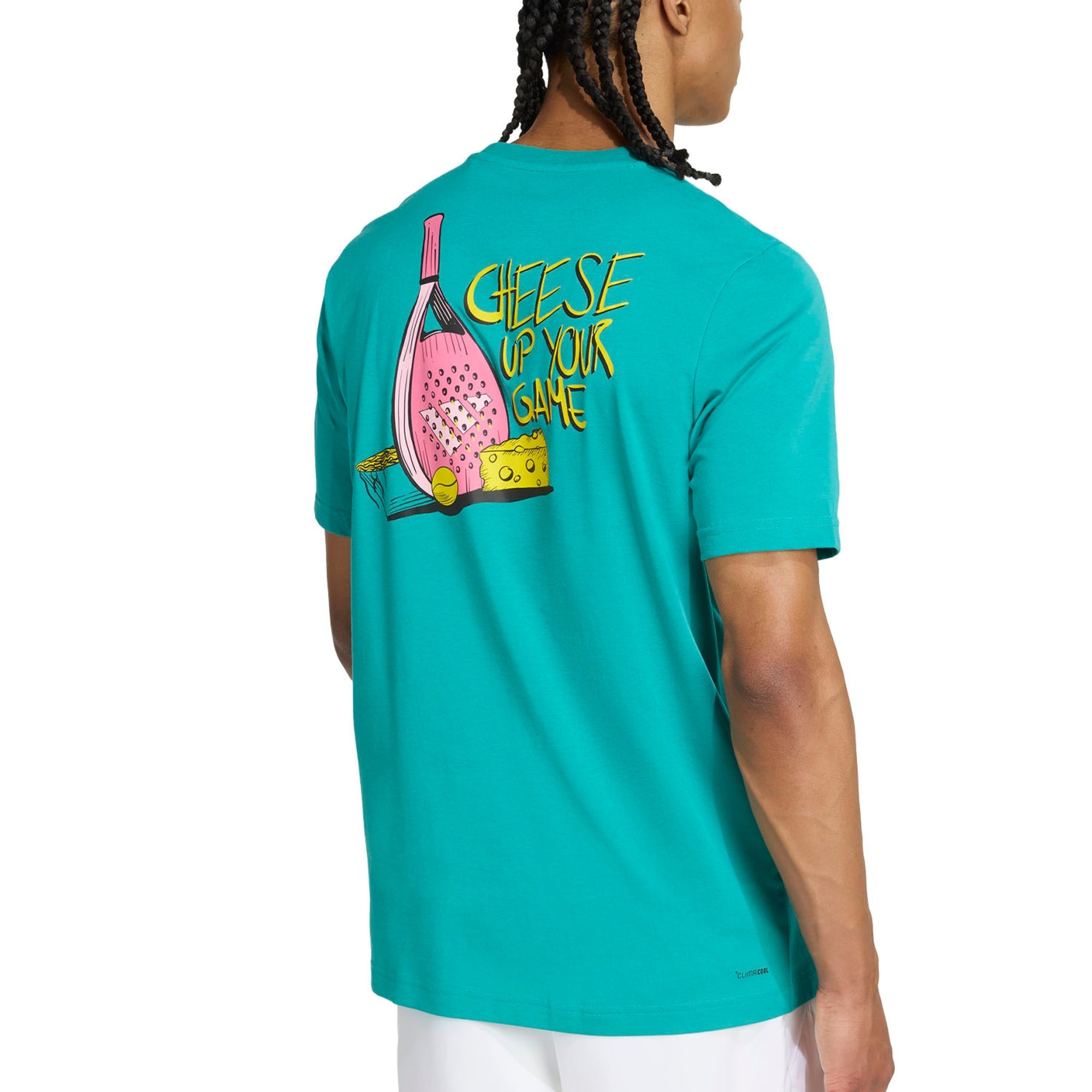 Adidas Padel Category Graphic Tee - Pure Teal - Back