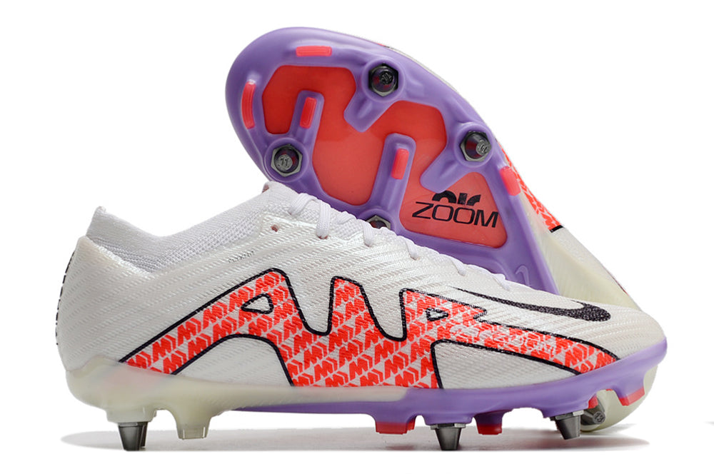Air Zoom Mercurial Vapor 15 Elite FG White/Black/Pink Metal Studs
