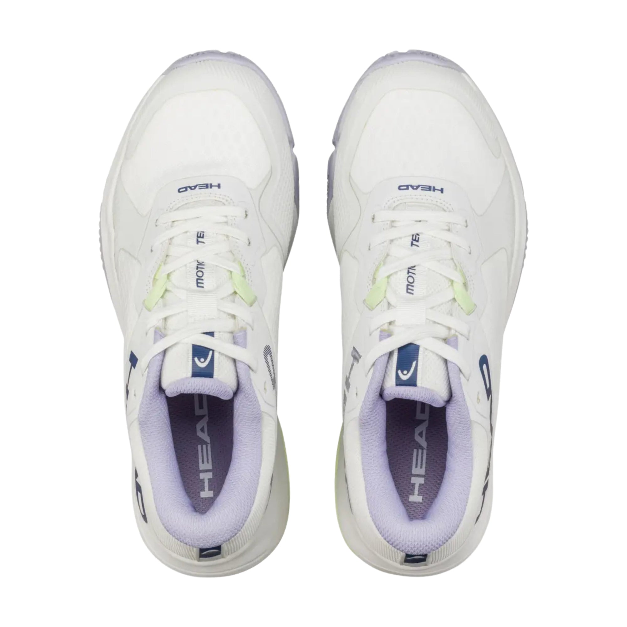 Head Motion Team Women's Padel Shoes - White/Lavender - Top