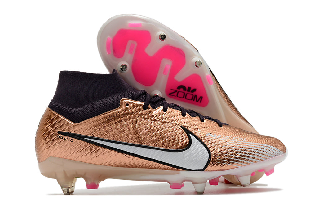 Air Zoom Mercurial Superfly 15 Elite FG Metalic Copper Metal Studs