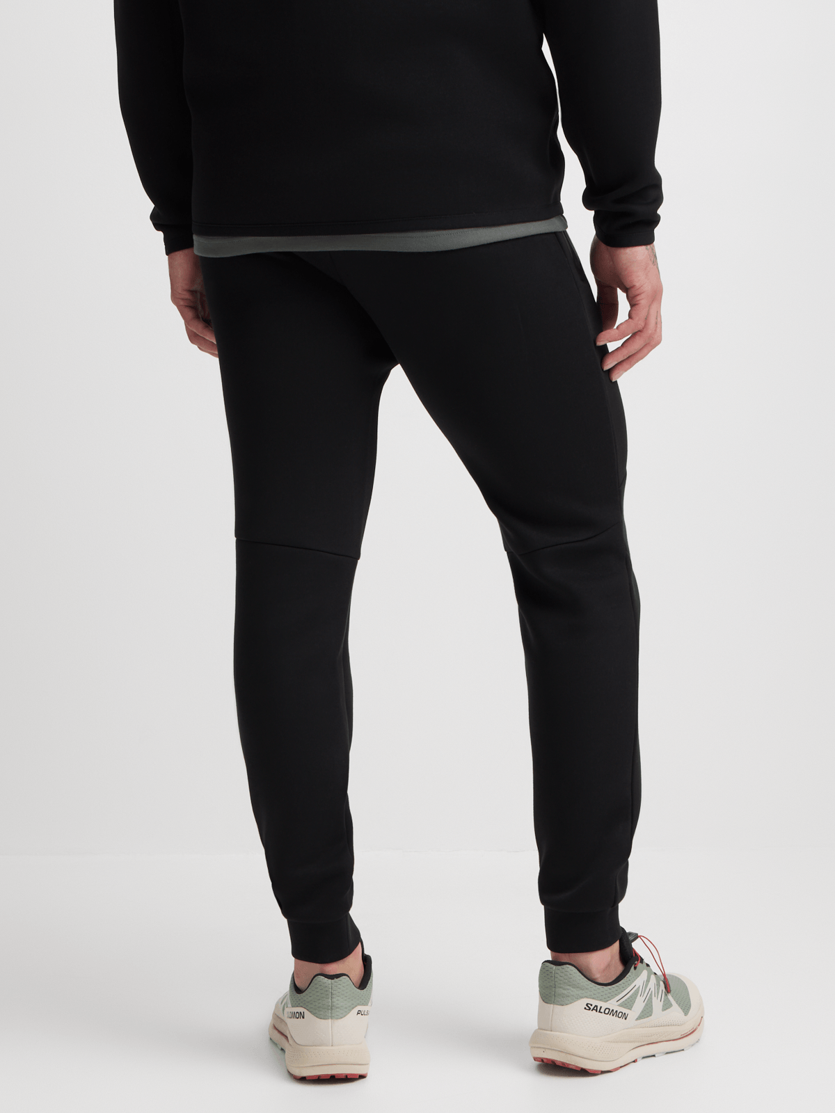 TS Men's Studio-Tech Black Jogger Pants with Side Popper Closures