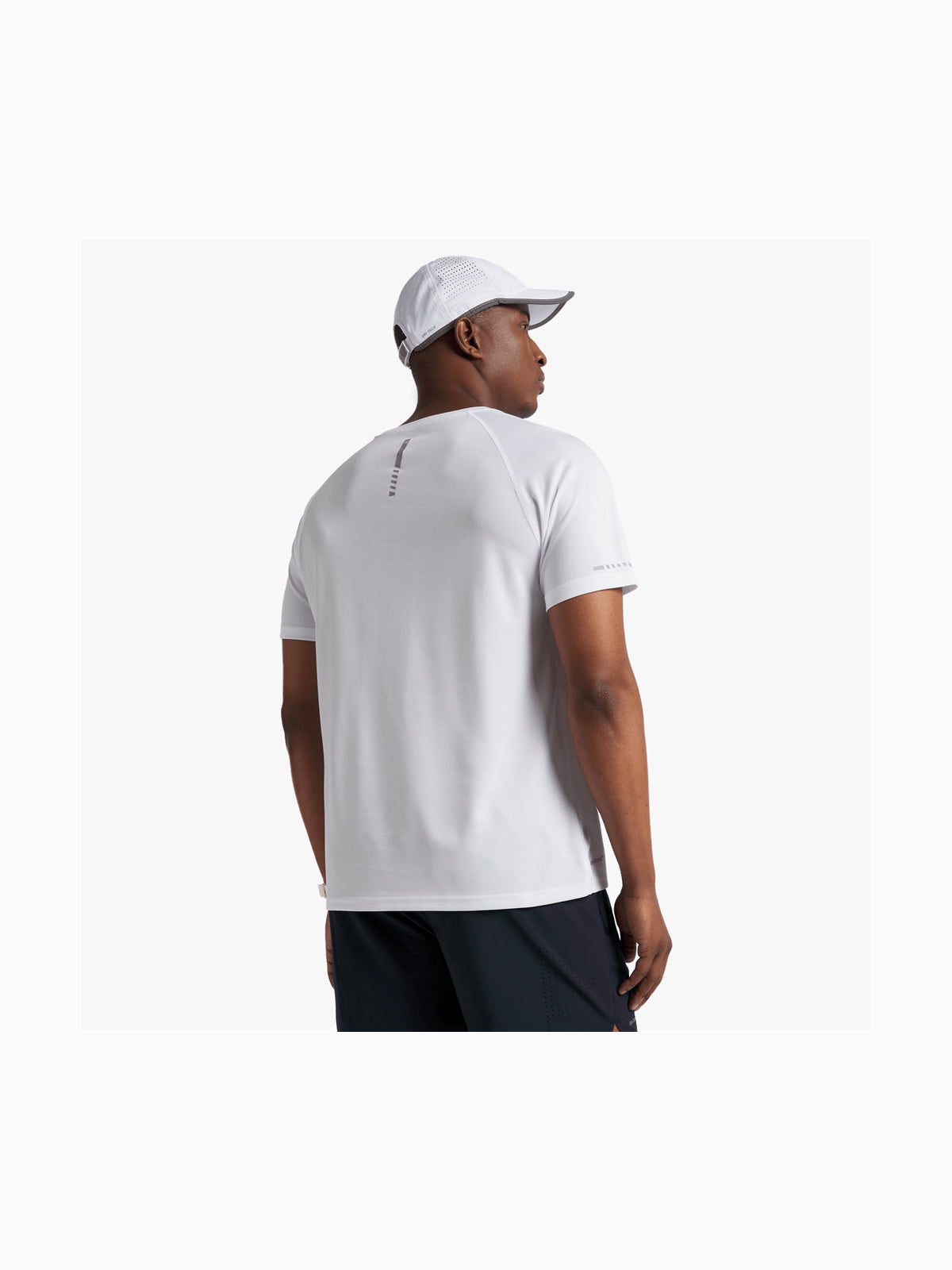 Men's Dri-Tech White Performance T-Shirt: Lightweight, Reflective, Chafe-Reducing Top