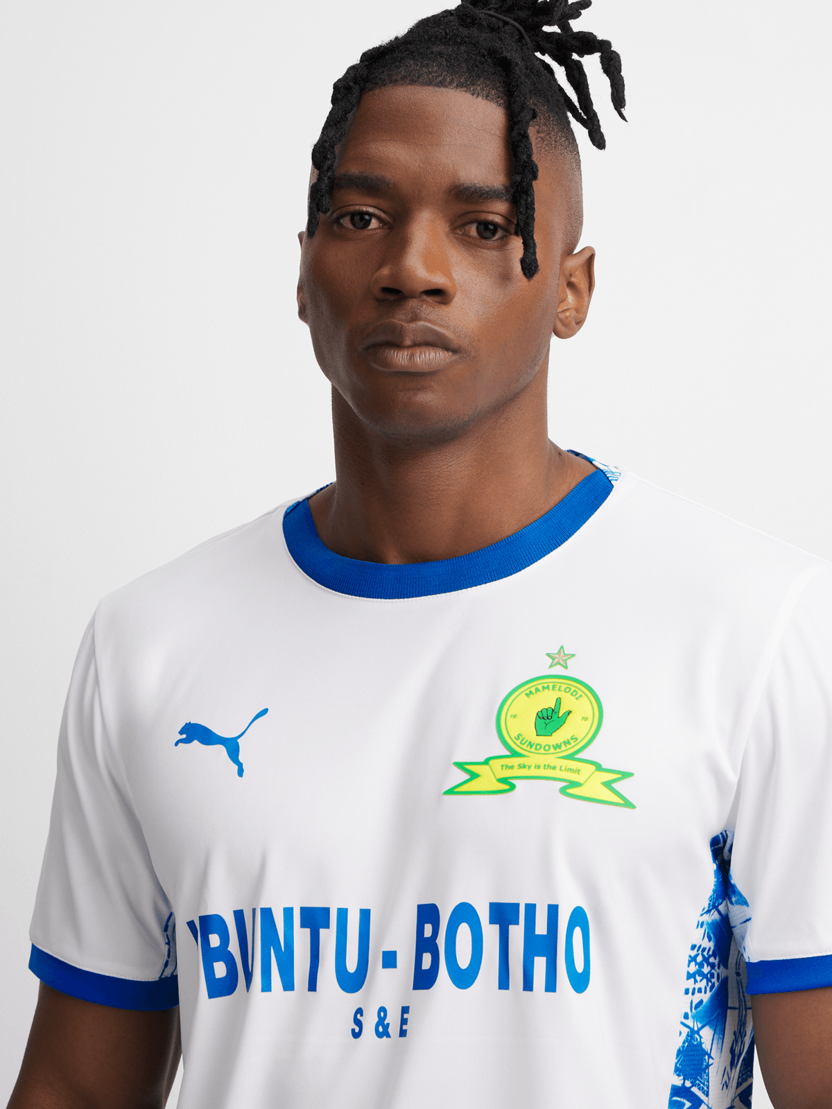 Puma Men's Mamelodi Sundowns Away 25/26 White Stadium Replica Jersey