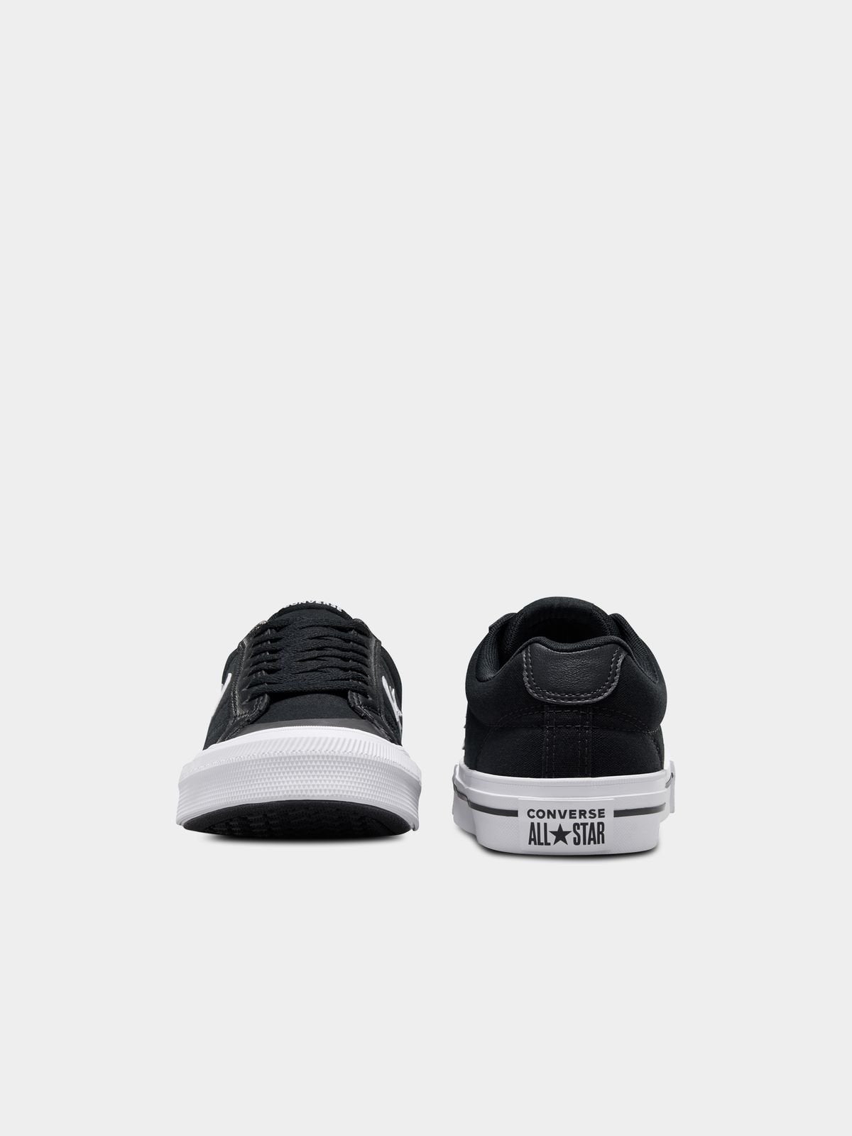 Iconic Converse Men's Sport Casual Black White Canvas Sneakers - Comfortable Versatile Style