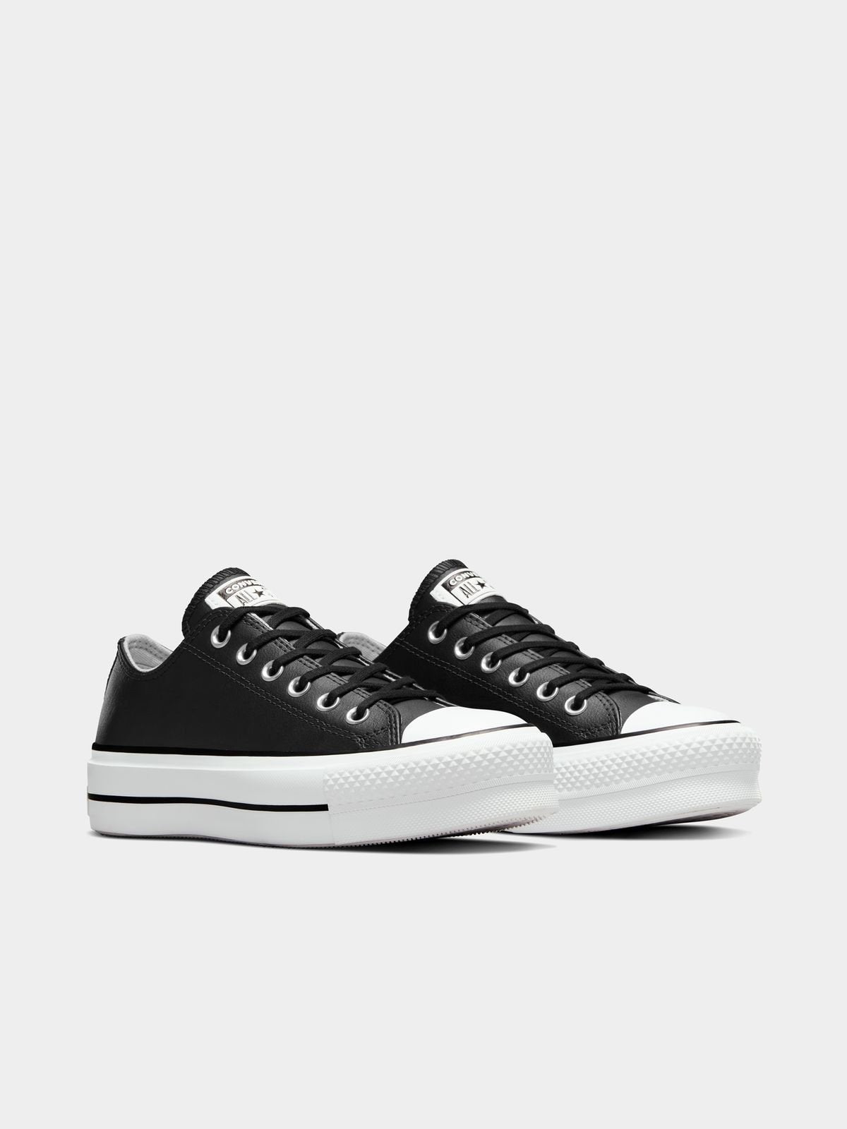 Elevated Women's Converse All Star Lift Leather Black Platform Sneakers for Modern Style