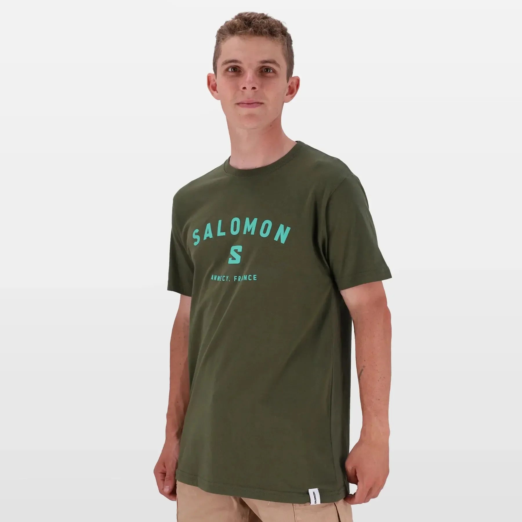 Salomon Men's Alpine Cotton T-Shirt: Sporty, Comfortable, Classic Crew Neck Top