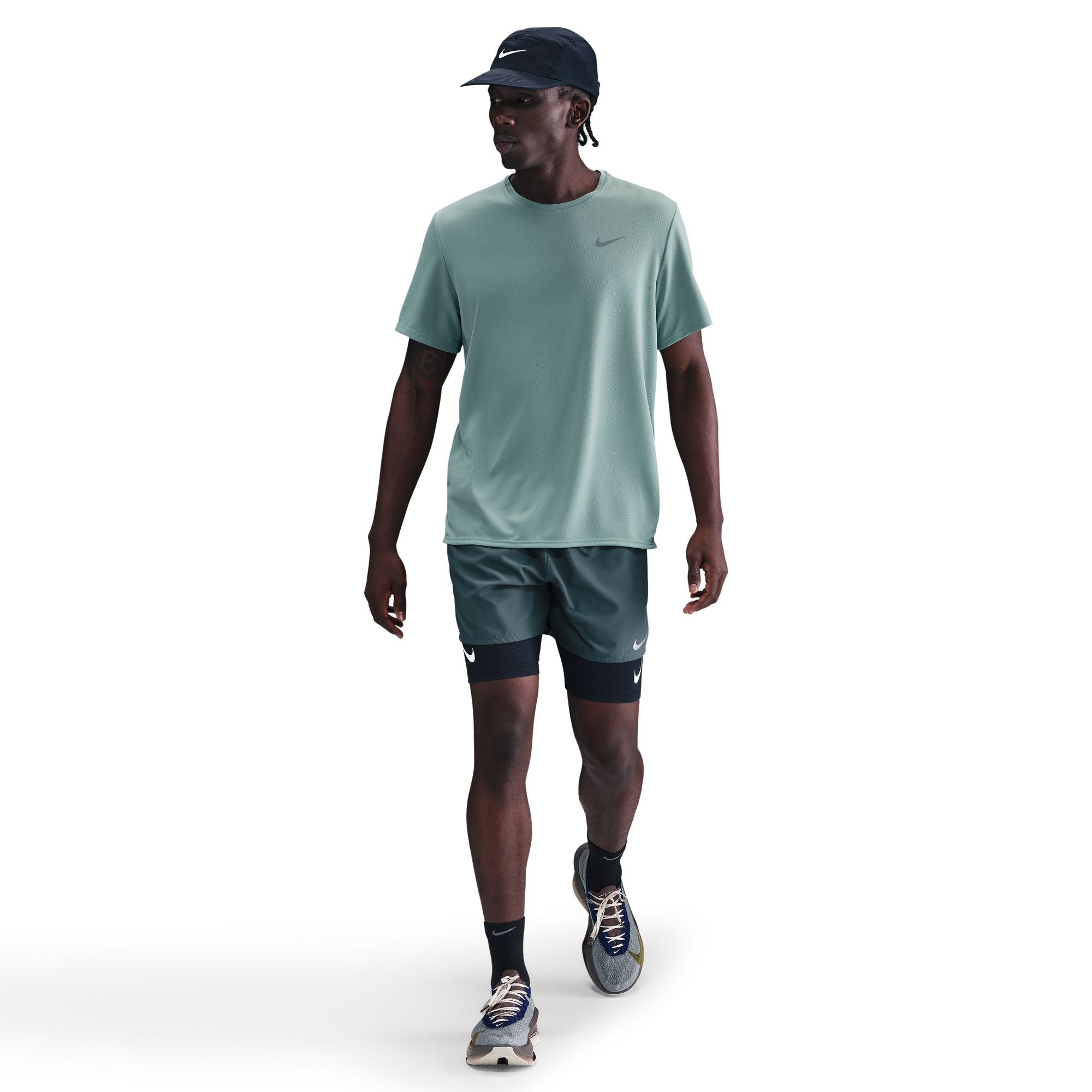 Nike Miler Dri-FIT UV Short-Sleeve Running Top Cannon