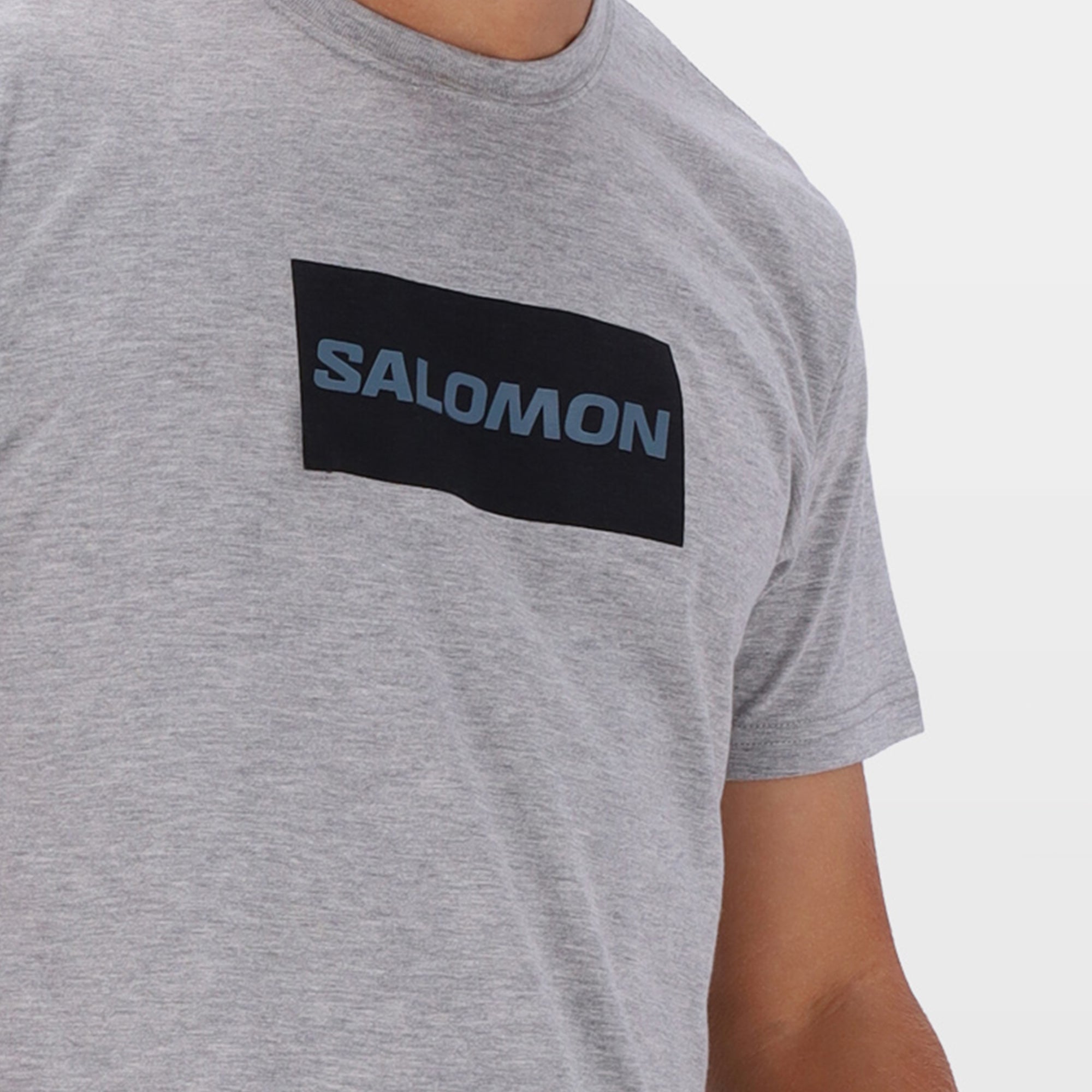 Salomon Block Out Men's Short Sleeve Cotton Tee - Breathable Graphic Print