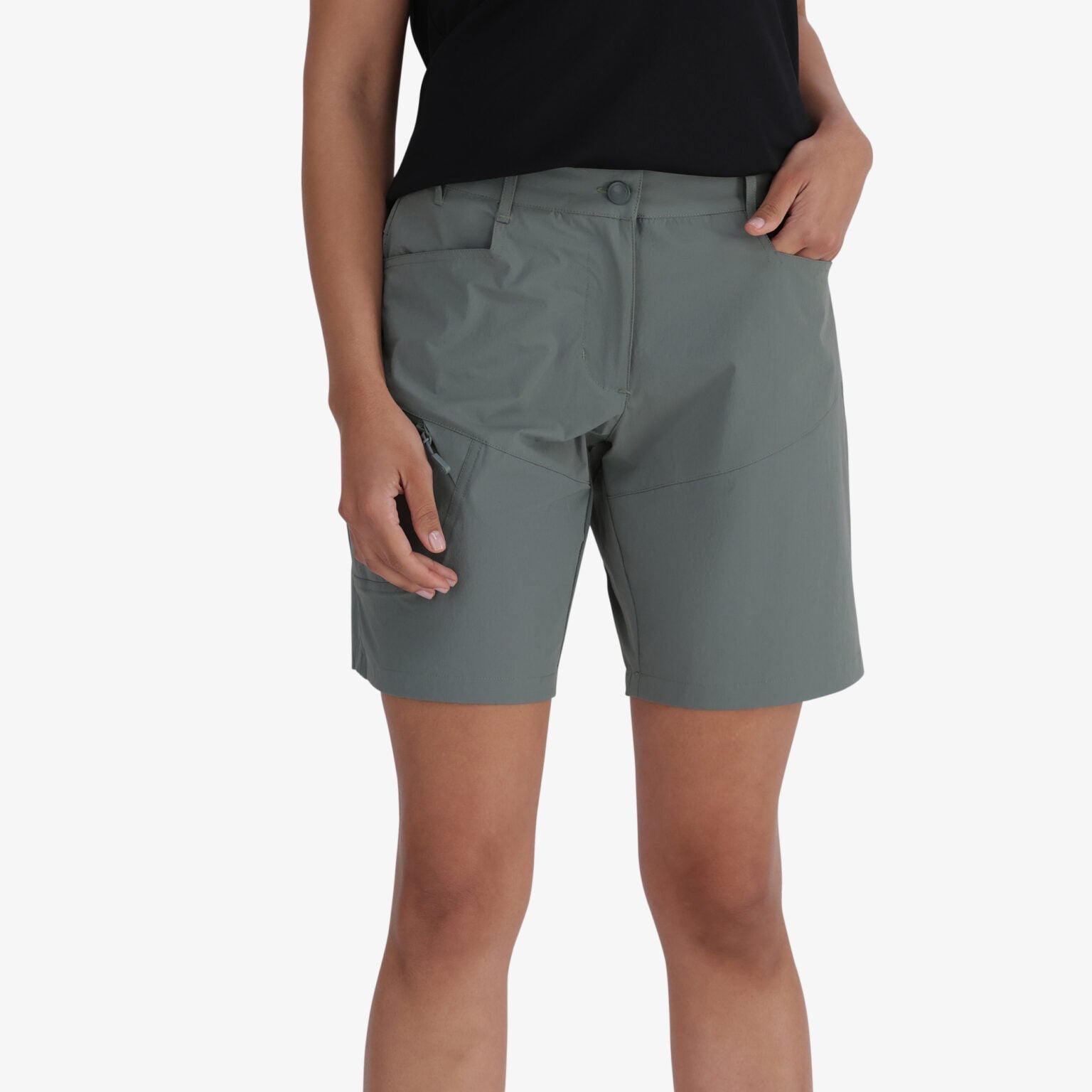 Hi-Tec Ladies Argola Performance Shorts: 4-Way Stretch, UV Protect, Quick-Dry