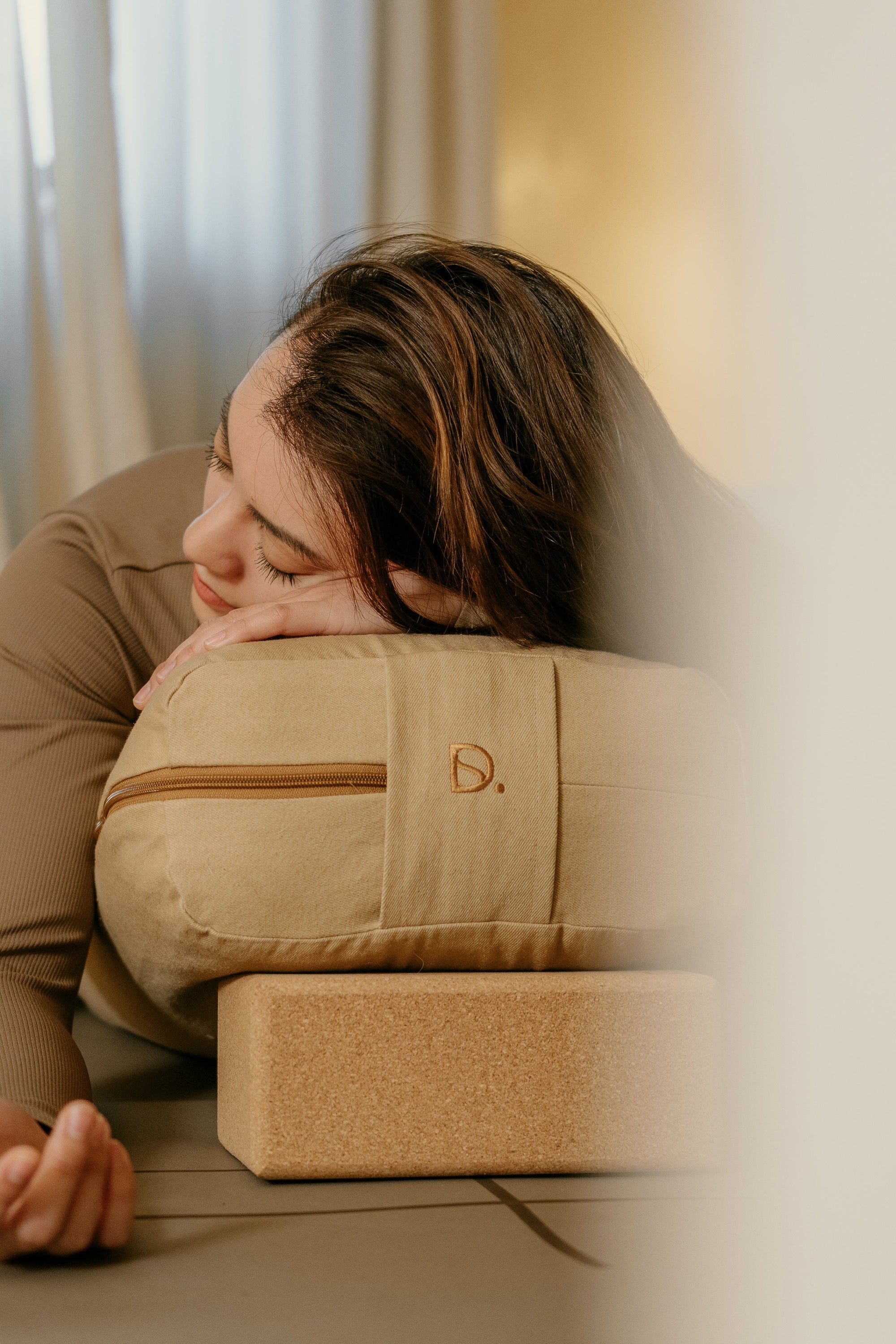 Yoga bolster  |  rectangle ~ Burnt orange
