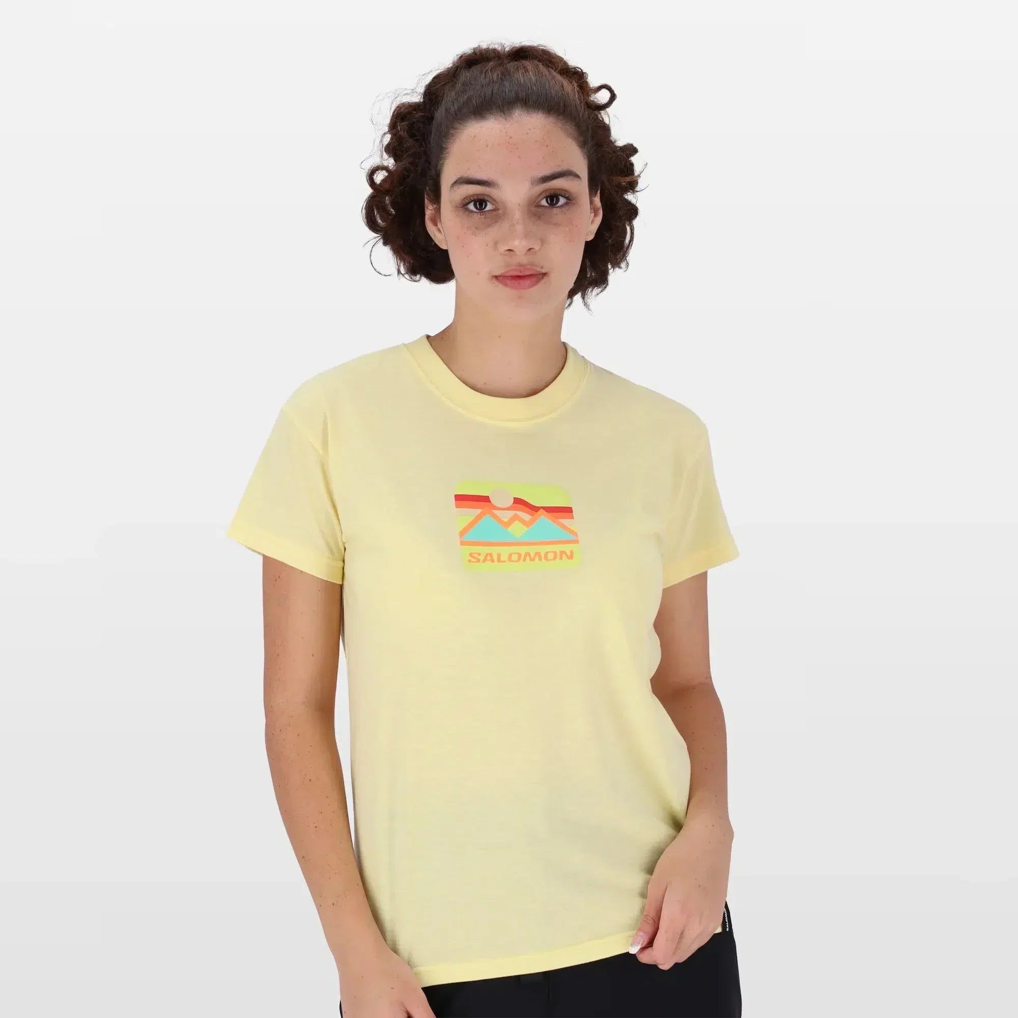 Salomon Ladies Paradise Graphic Tee: Soft Cotton, Breathable, Stylish Comfort Top
