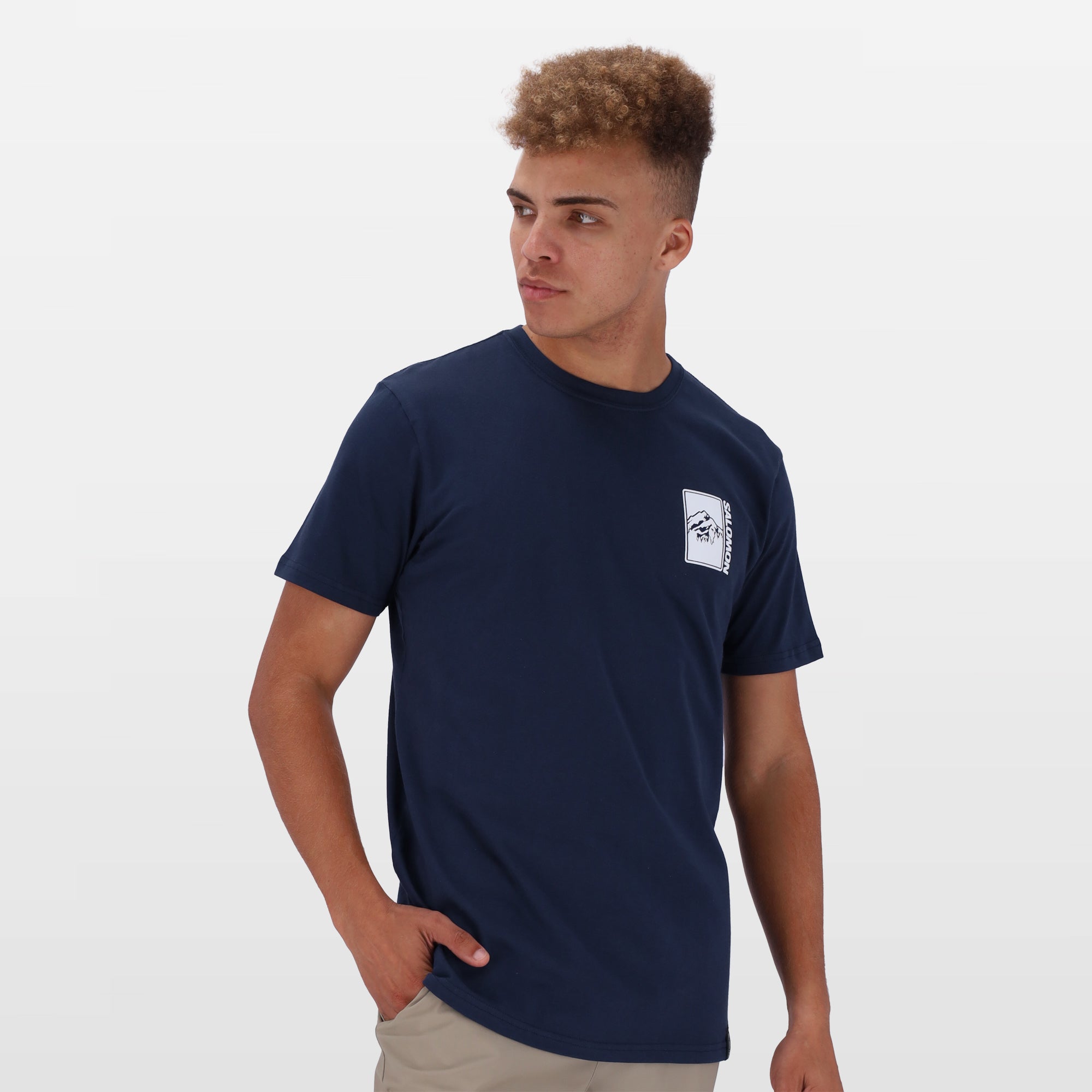 Salomon Men's Quiver Cotton Graphic T-Shirt – Comfortable Standard Fit Casual Wear