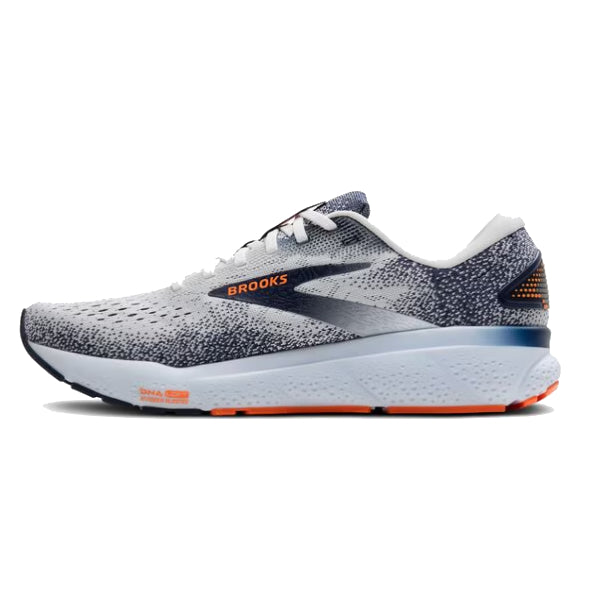 Brooks Ghost 16 White/Peacoat/Orange