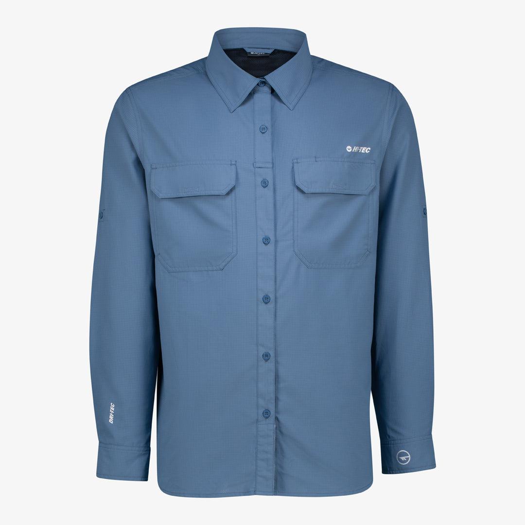 Hi-Tec Men's UV50 Quick-Dry Stretch Long Sleeve Outdoor Bush Shirt