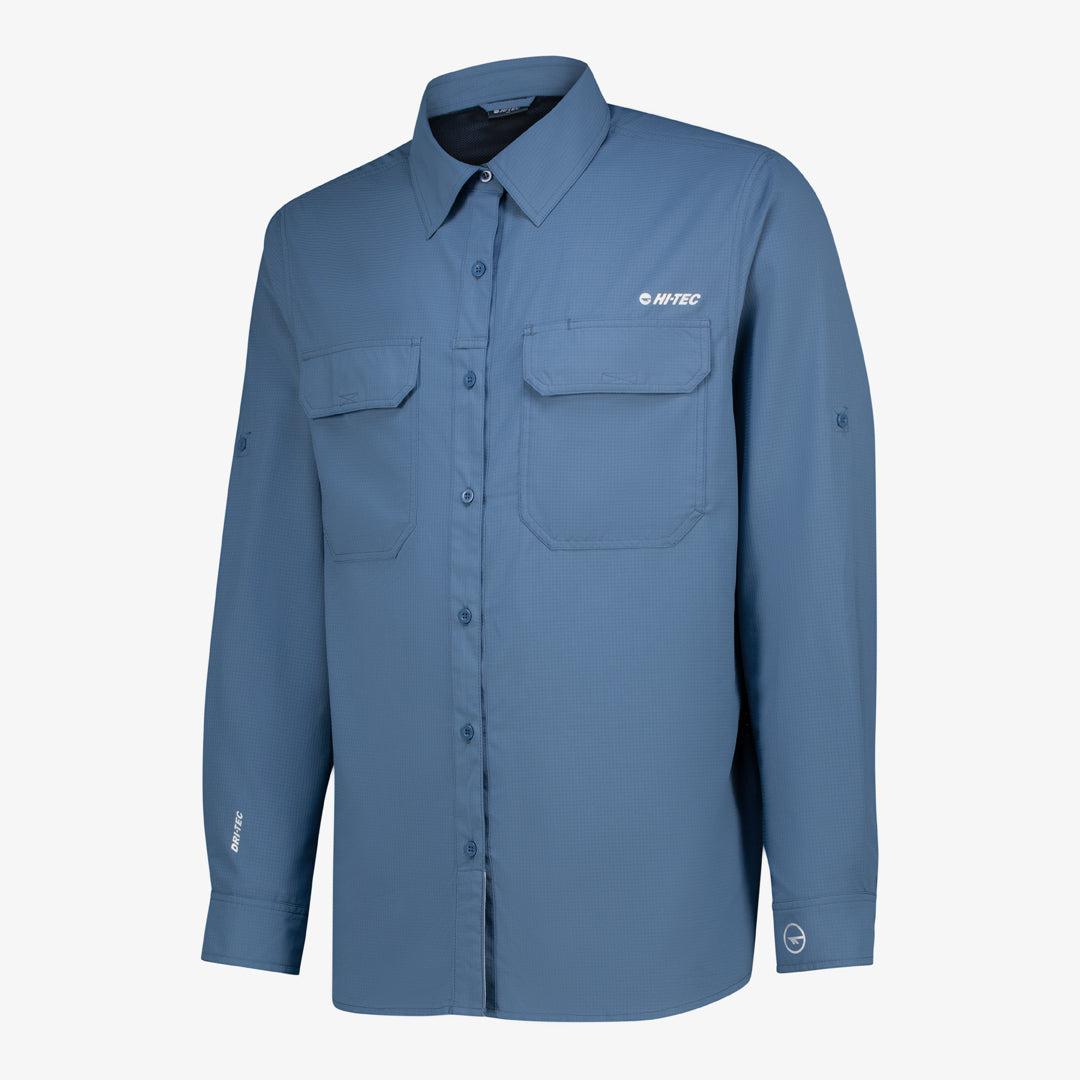 Hi-Tec Men's UV50 Quick-Dry Stretch Long Sleeve Outdoor Bush Shirt