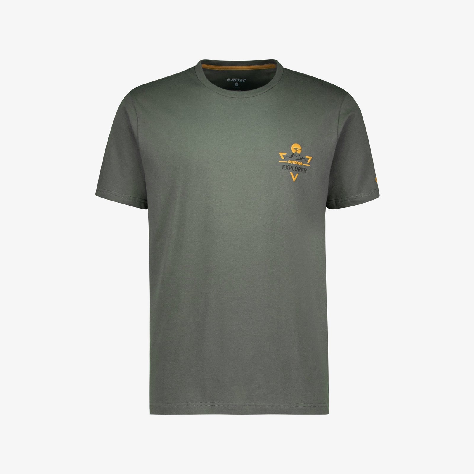 Hi-Tec Men's Explorer Badge Cotton T-Shirt - Breathable, Casual Everyday Wear