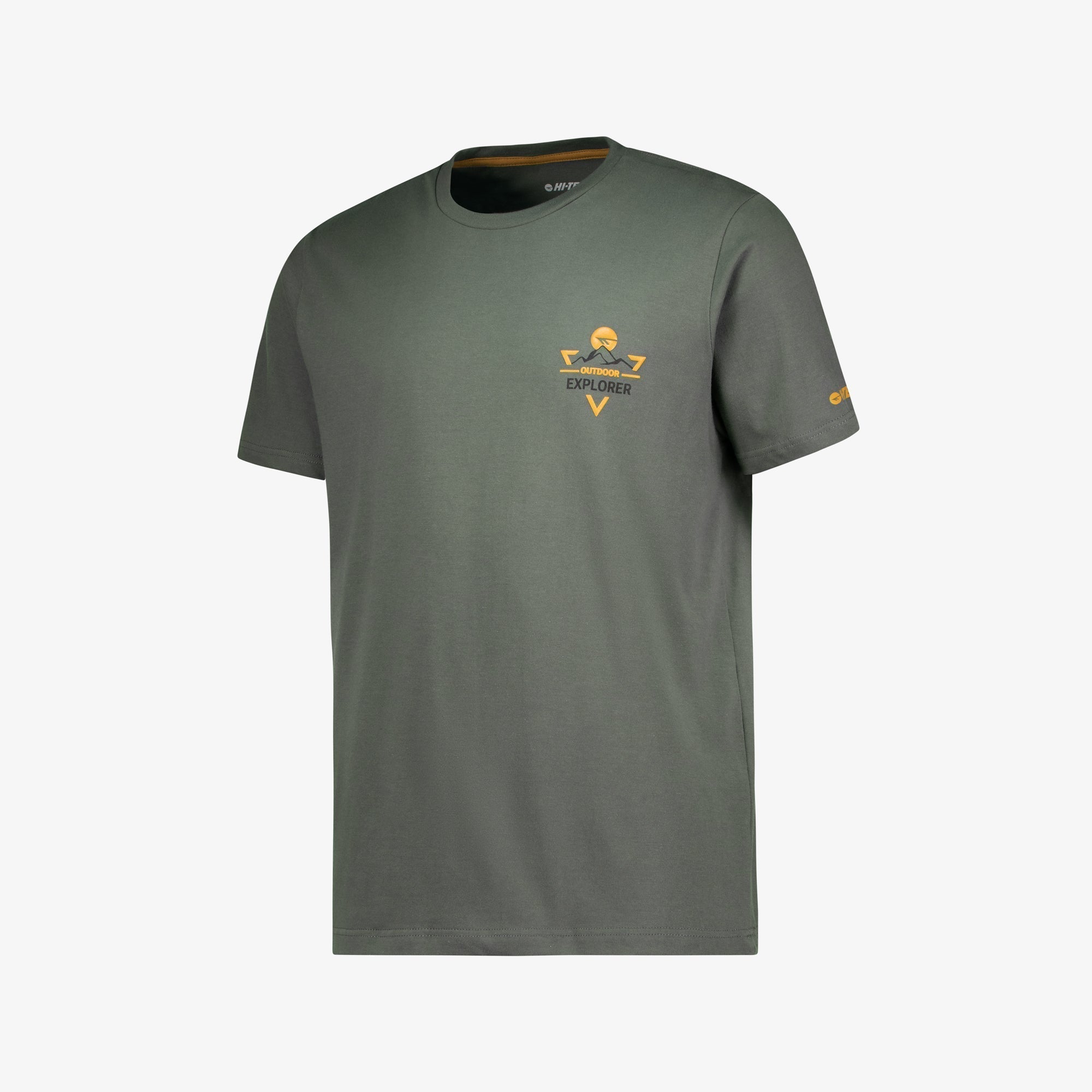 Hi-Tec Men's Explorer Badge Cotton T-Shirt - Breathable, Casual Everyday Wear