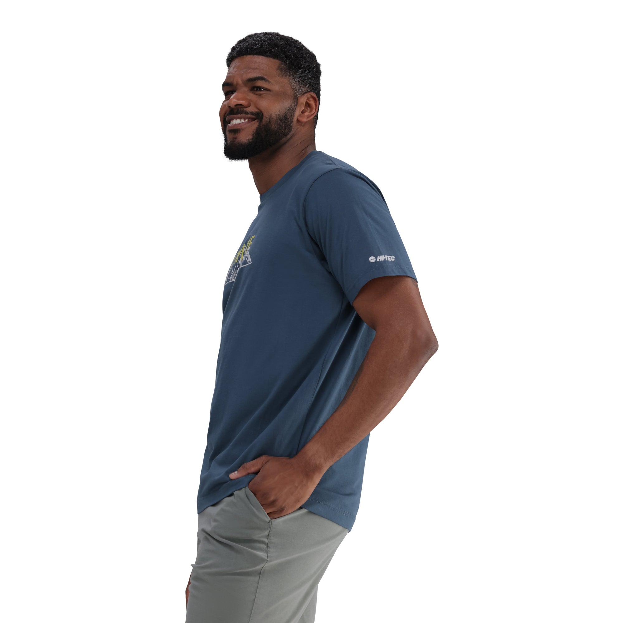 Hi-Tec Men's 100% Cotton Graphic Expedition T-Shirt for Comfort