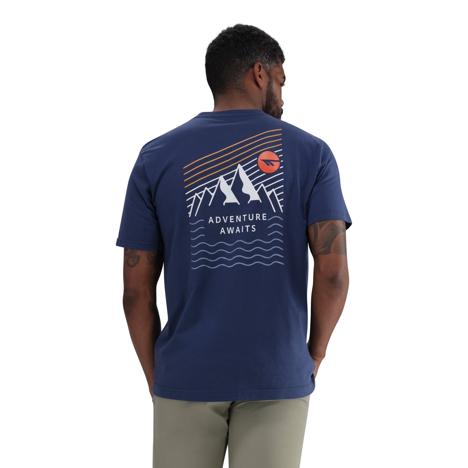 Hi-Tec Men's Adventure Awaits 100% Cotton Graphic T-Shirt
