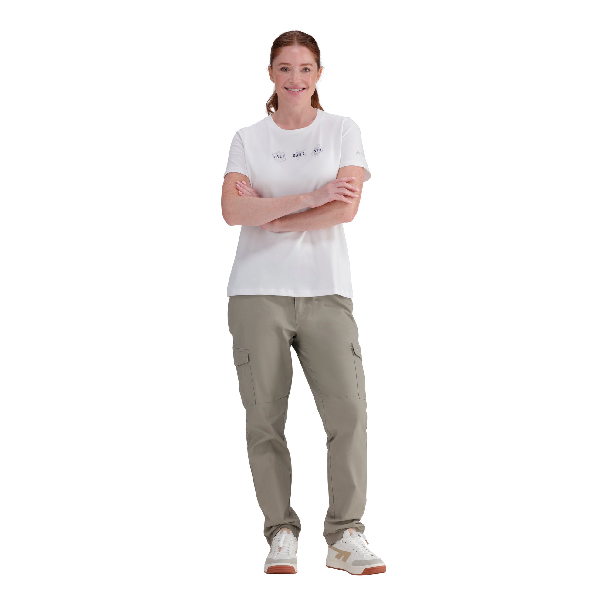 Hi-Tec Ladies' 100% Cotton Salt and Sand T-Shirt – Comfortable, Stylish, Stretchy