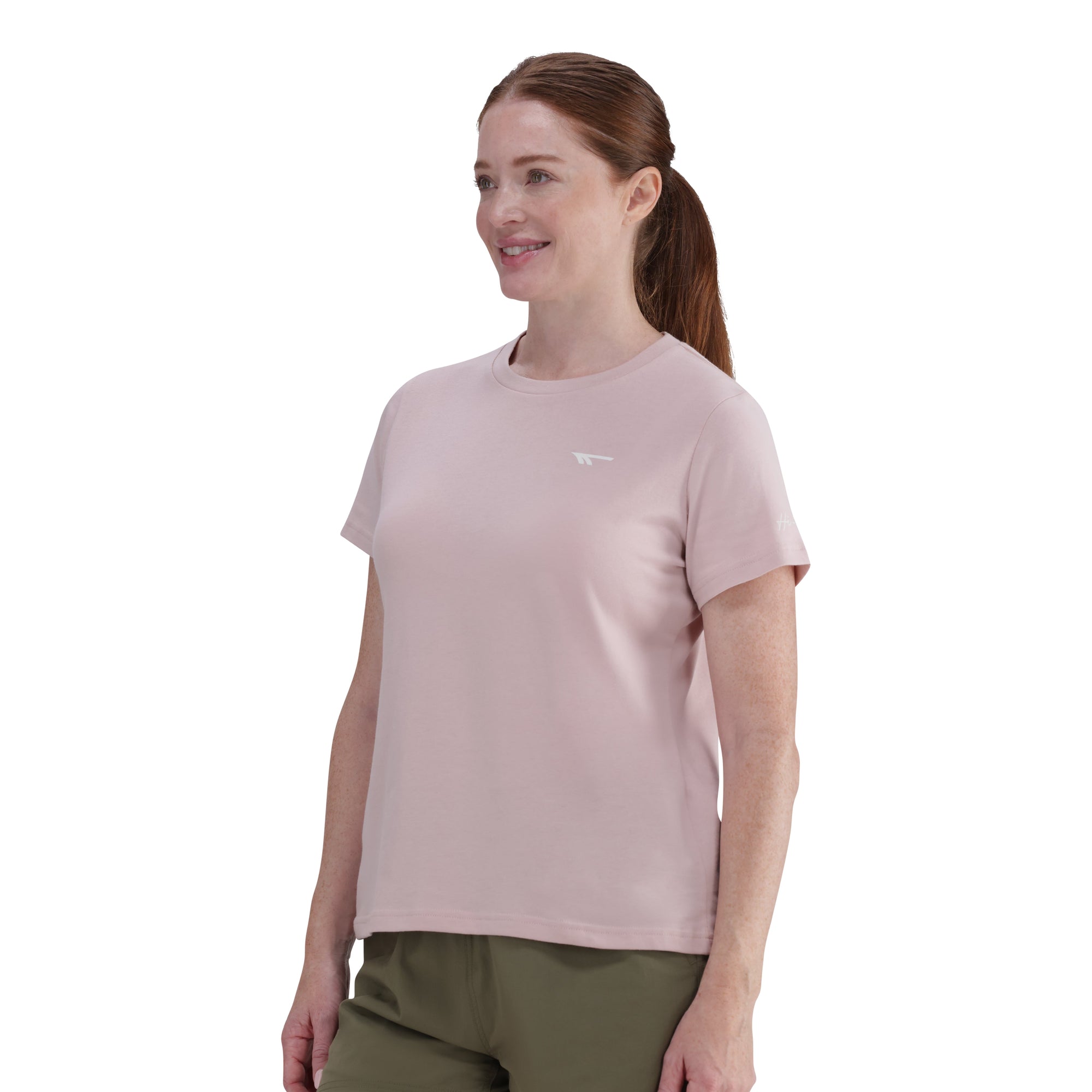 Hi-Tec Women's Mountain Life Cotton Stretch Tee, Vibrant Violet Ice Color