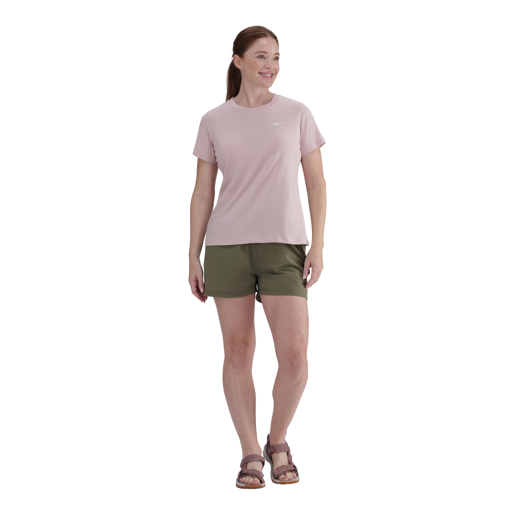 Hi-Tec Women's Mountain Life Cotton Stretch Tee, Vibrant Violet Ice Color