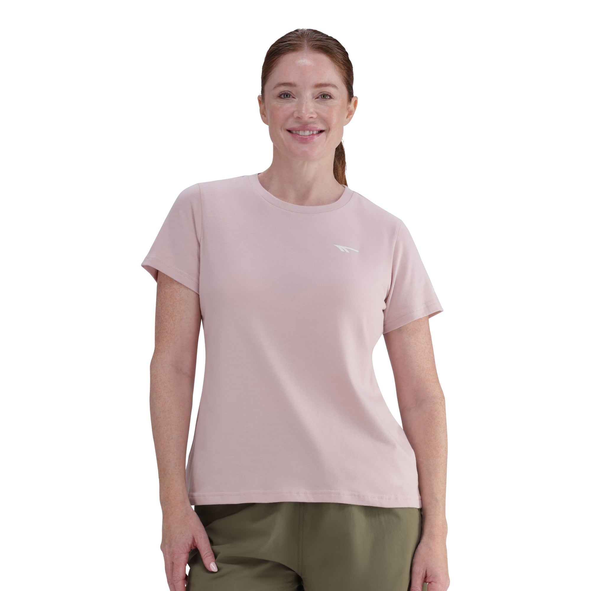 Hi-Tec Women's Mountain Life Cotton Stretch Tee, Vibrant Violet Ice Color