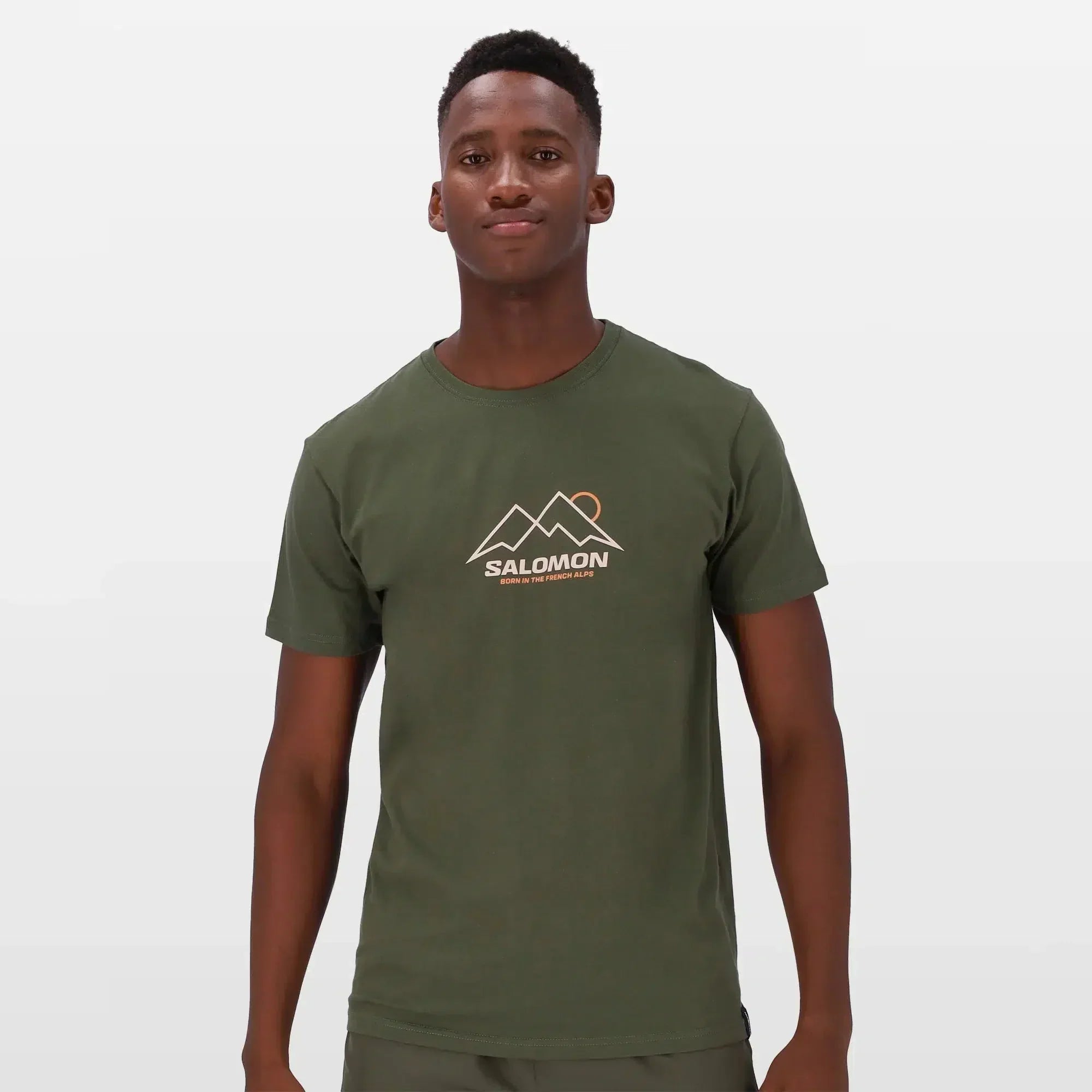 Salomon Men's Top Peak Graphic Cotton T-Shirt for Breathable Comfort
