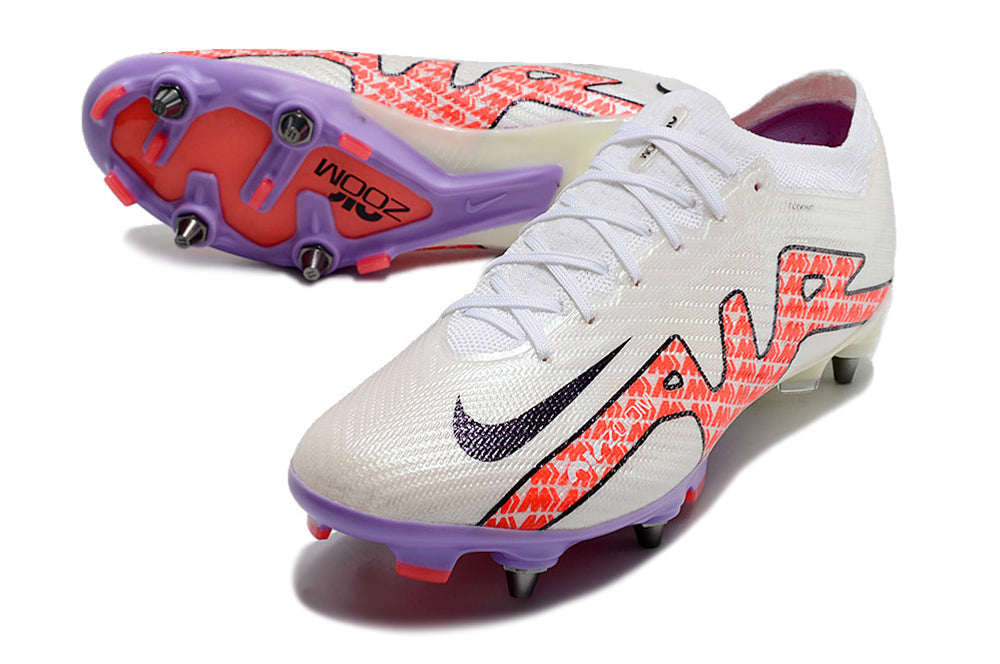 Air Zoom Mercurial Vapor 15 Elite FG White/Black/Pink Metal Studs